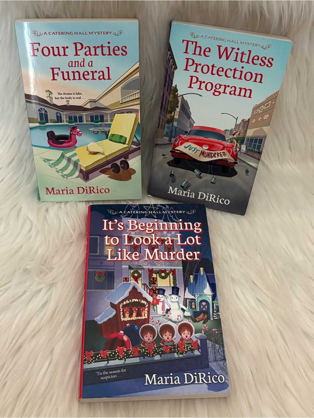 Lot of 3 Catering NYC Cozy Mysteries Books by Maria DiRico - Parties, Witless